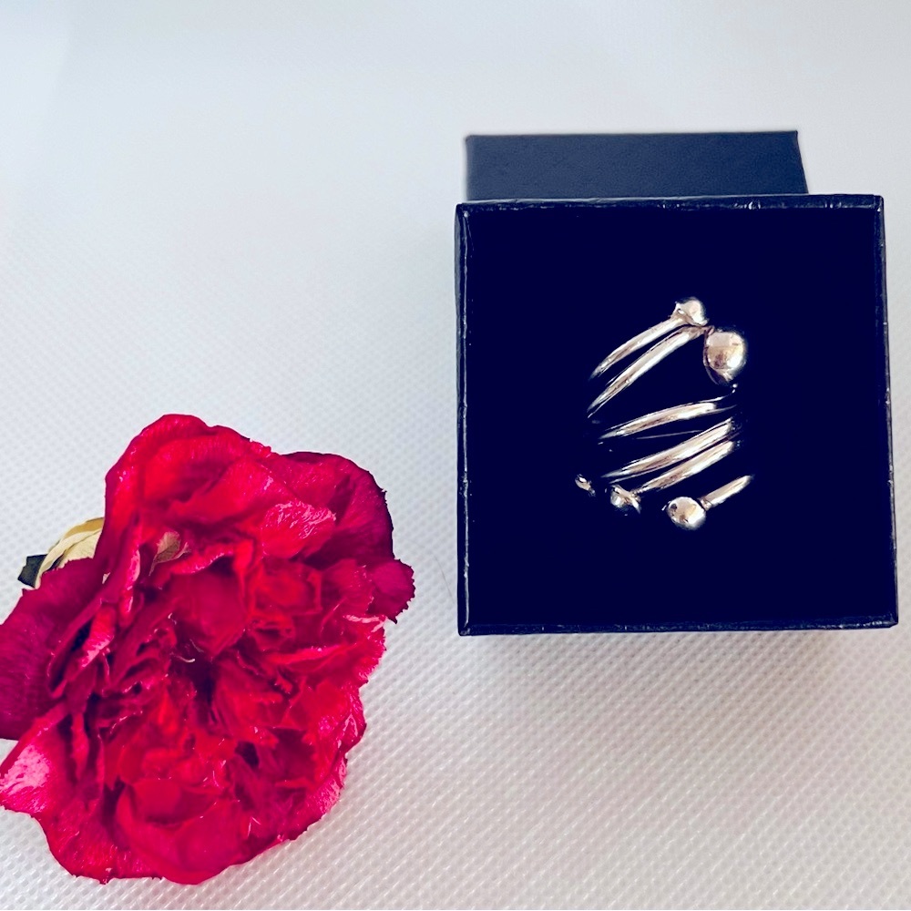 Rare Find Vintage “Banana Republic” Silver Multi-Band Ring
